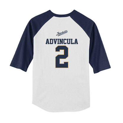 Georgia Tech - NCAA Baseball : Jarren Advincula - USA Youth Raglan T-Shirt-1