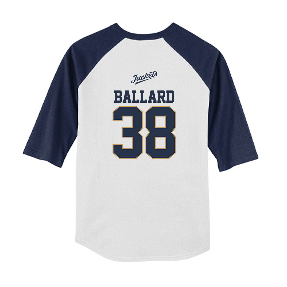 Georgia Tech - NCAA Baseball : Carson Ballard - USA Youth Raglan T-Shirt-1