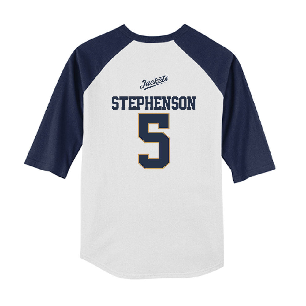 Georgia Tech - NCAA Baseball : Dominic Stephenson - USA Youth Raglan T-Shirt-1