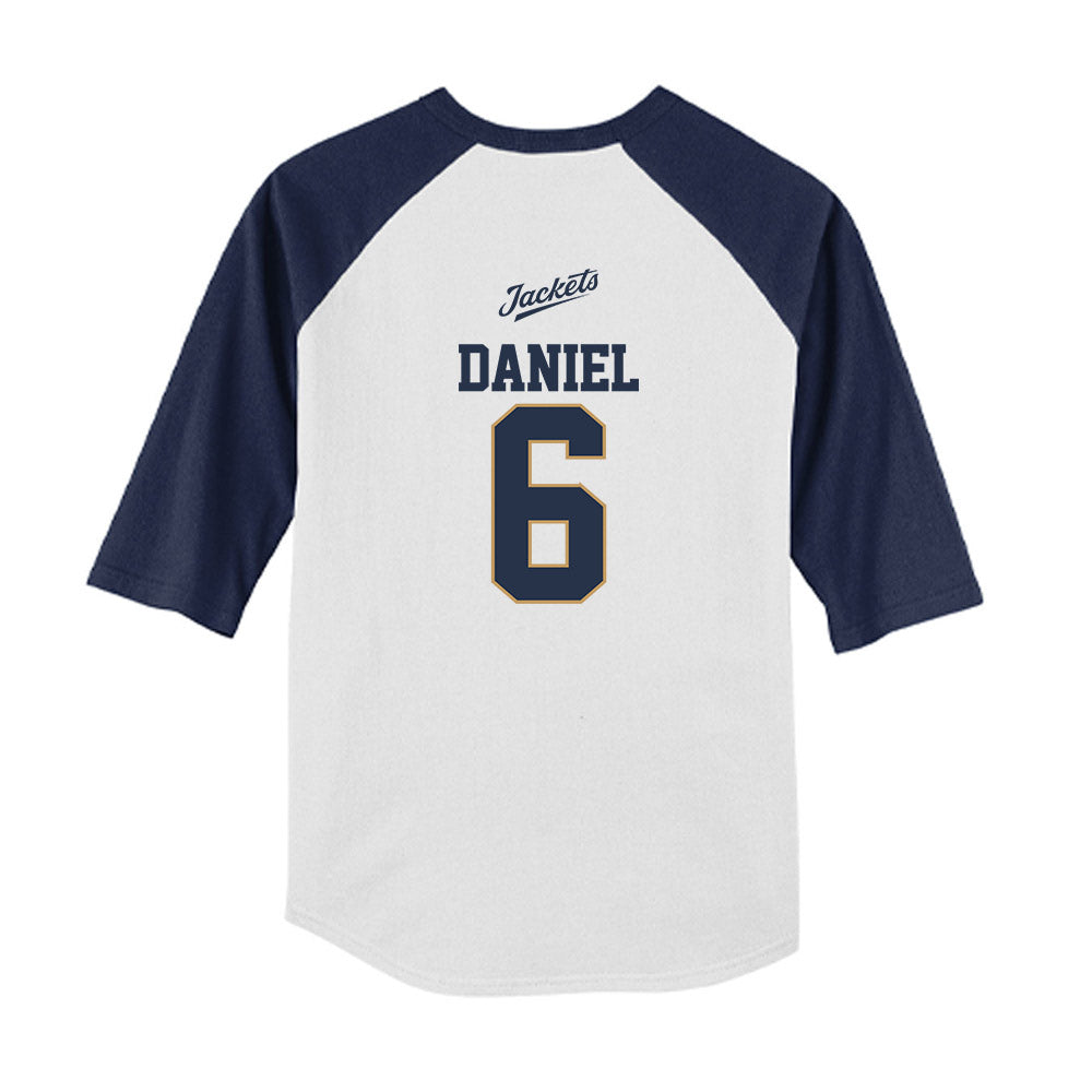 Georgia Tech - NCAA Baseball : Caleb Daniel - USA Youth Raglan T-Shirt-1