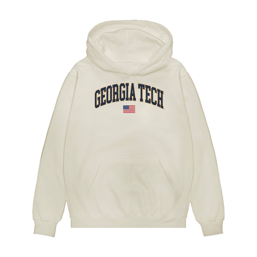 Georgia Tech - NCAA Baseball : Cade Brown - USA Premium Hooded Sweatshirt-0