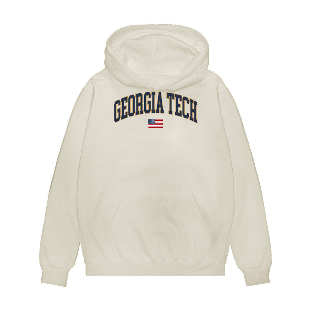 Georgia Tech - NCAA Baseball : Kent Schmiht - USA Premium Hooded Sweatshirt-0