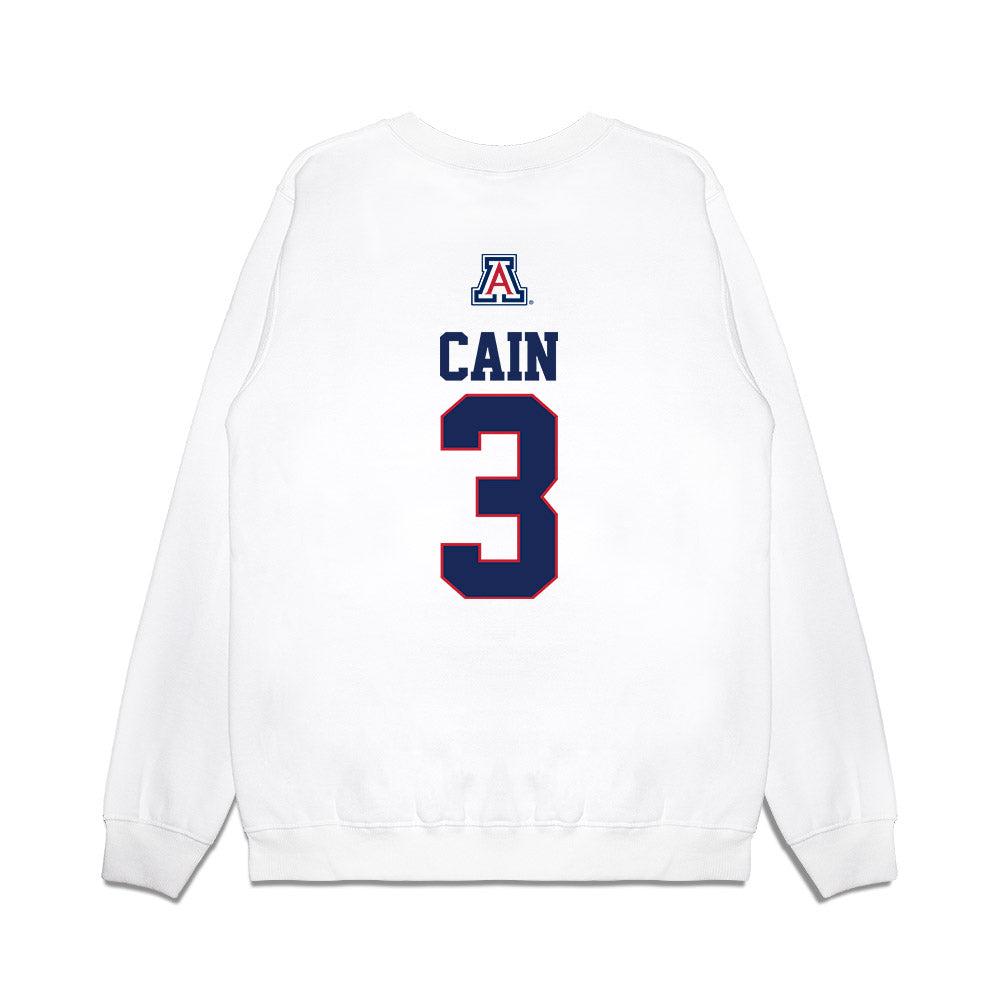 Arizona - NCAA Baseball : Andrew Cain - USA Raglan Premium Crewneck Sweatshirt-1