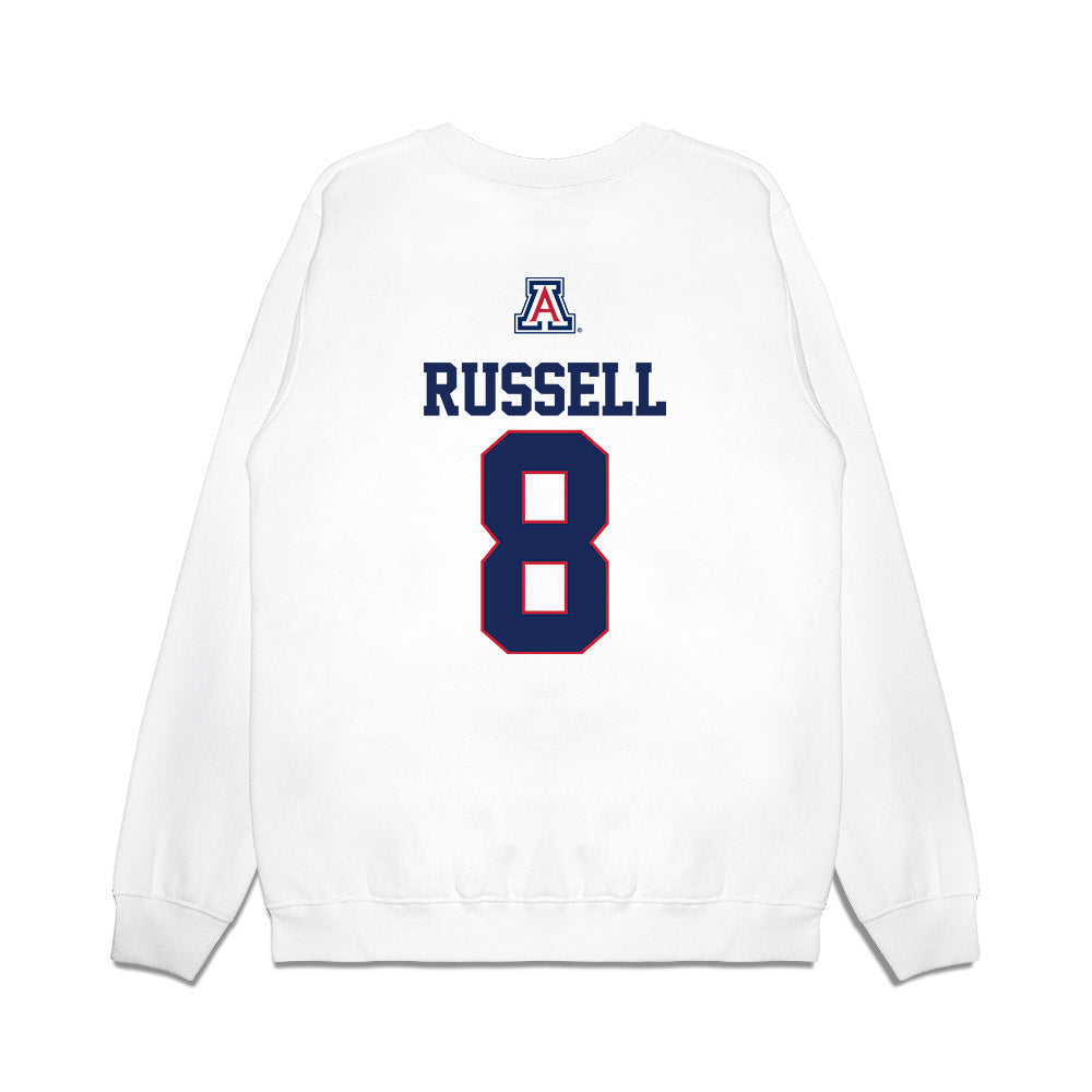 Arizona - NCAA Baseball : Mason Russell - USA Raglan Premium Crewneck Sweatshirt-1