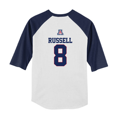 Arizona - NCAA Baseball : Mason Russell - USA Raglan Youth Raglan T-Shirt-1