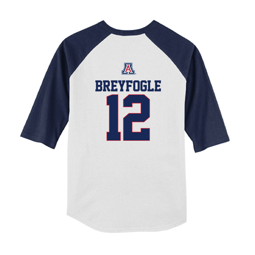Arizona - NCAA Baseball : Easton Breyfogle - USA Raglan Youth Raglan T-Shirt-1