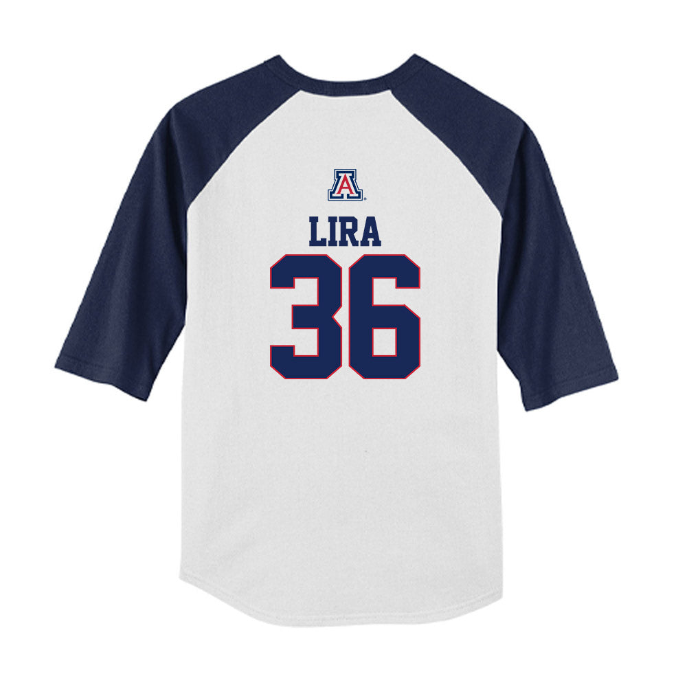 Arizona - NCAA Baseball : Tony Lira - USA Raglan Youth Raglan T-Shirt-1