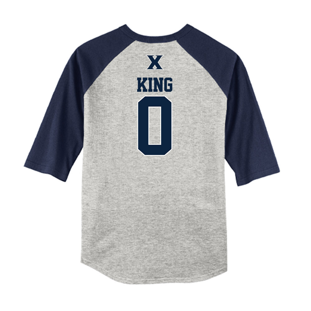 Xavier - NCAA Baseball : Alex King - USA Raglan Shirt-1