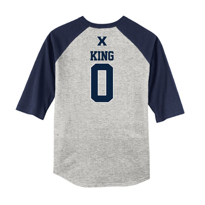 Xavier - NCAA Baseball : Alex King - USA Raglan Shirt-1