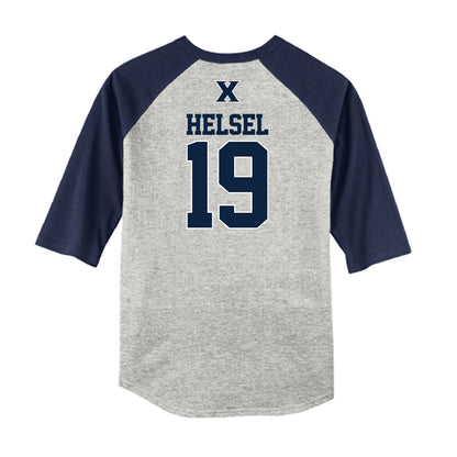 Xavier - NCAA Baseball : Garrett Helsel - USA Raglan Shirt-1