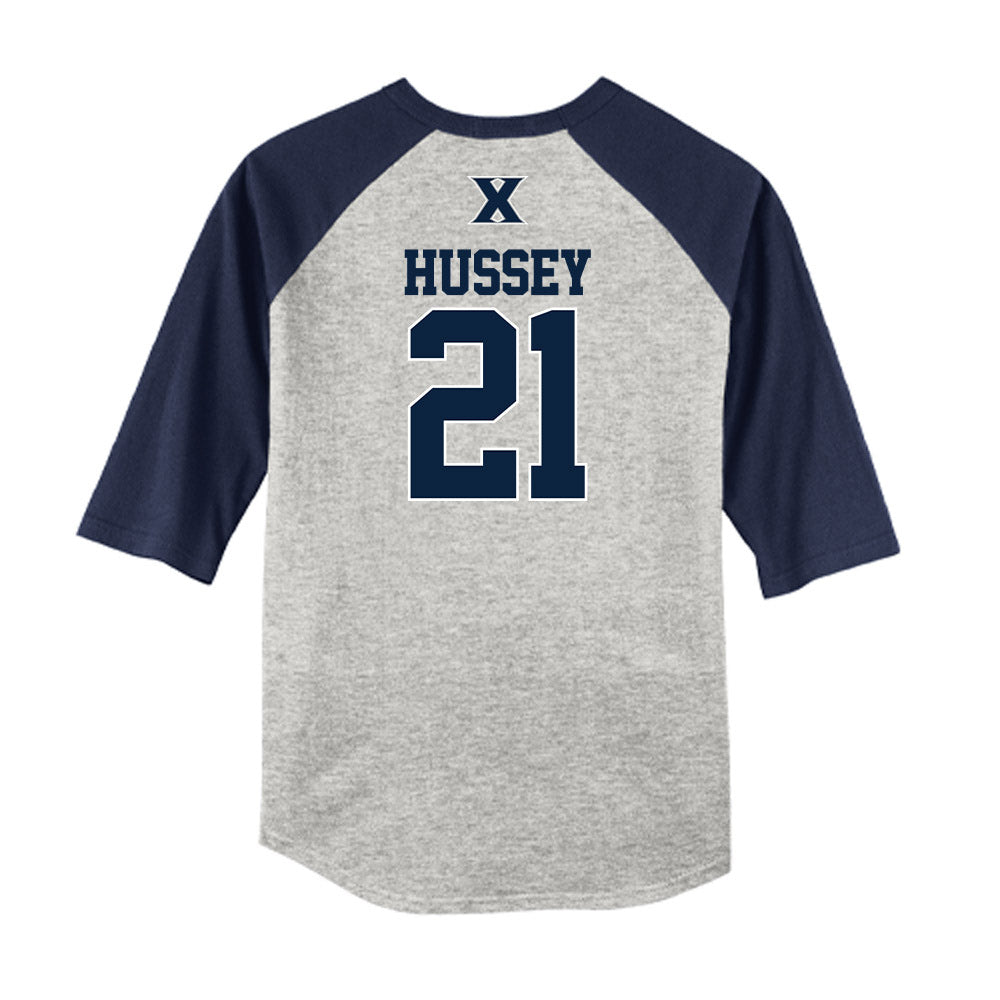 Xavier - NCAA Baseball : Ryan Hussey - USA Raglan Shirt-1