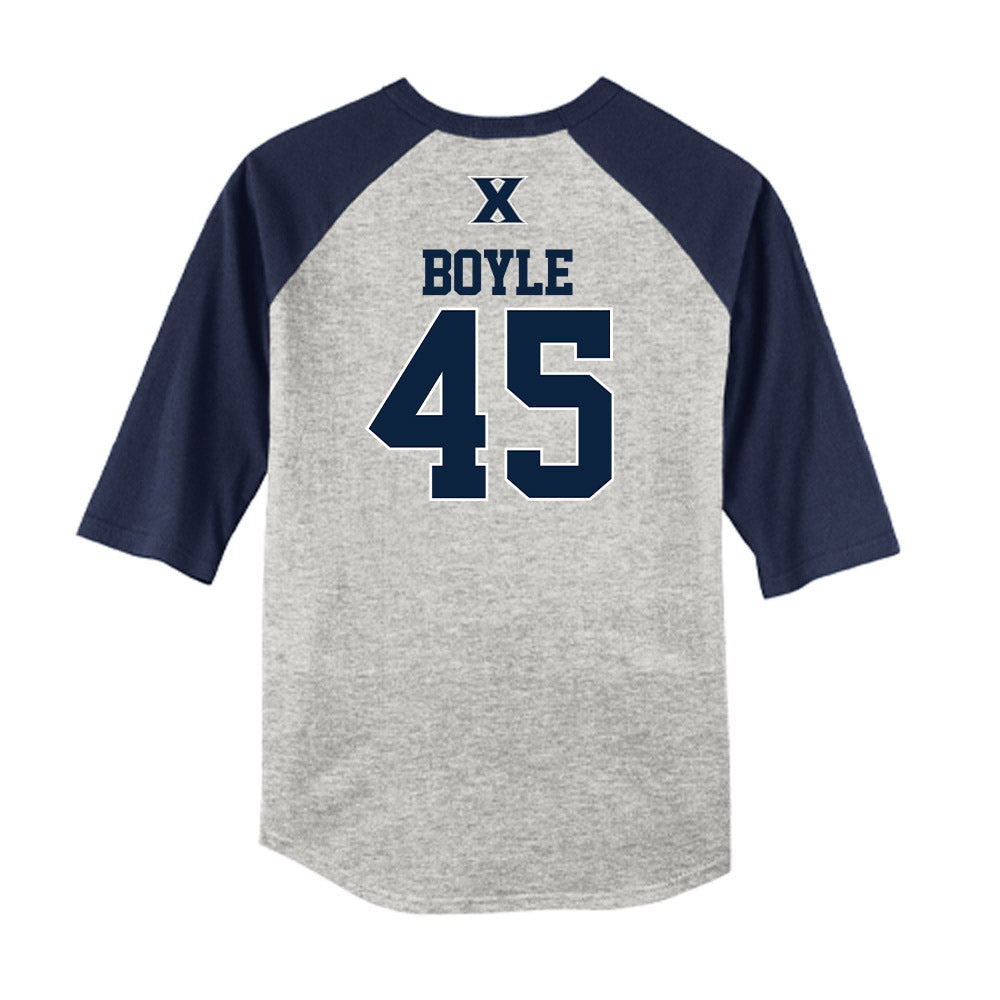 Xavier - NCAA Baseball : Nick Boyle - USA Raglan Shirt-1