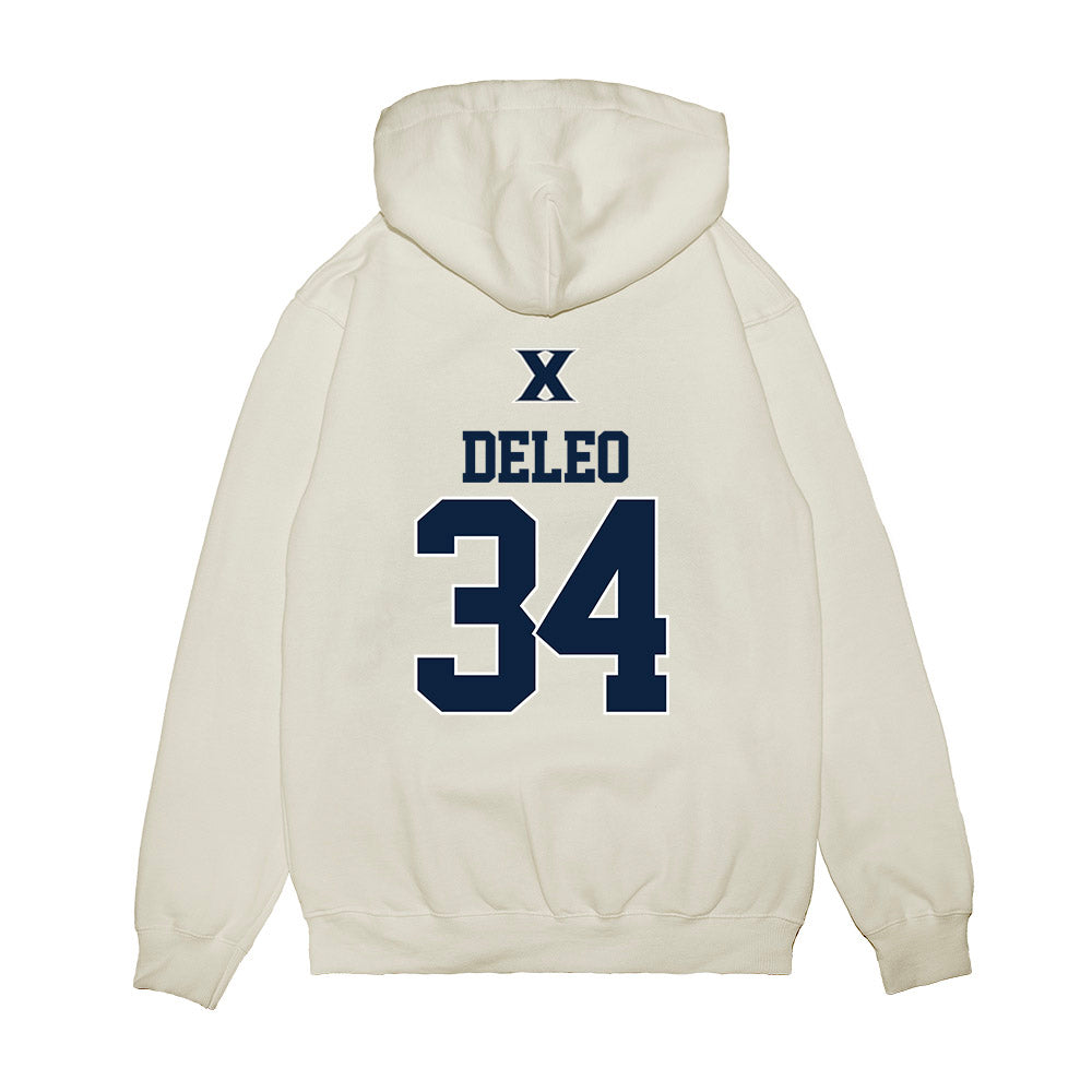 Xavier - NCAA Baseball : Asher DeLeo - USA Premium Hooded Sweatshirt-1