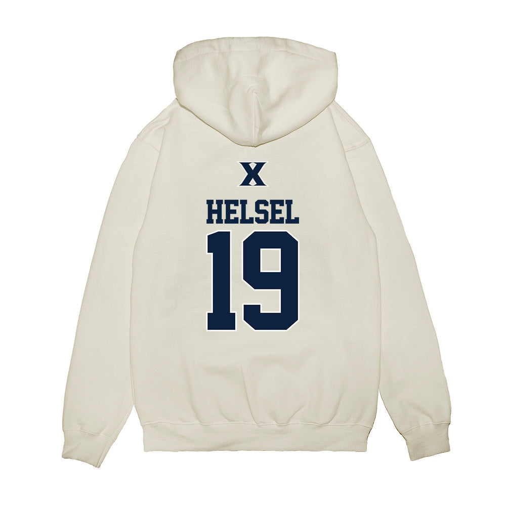 Xavier - NCAA Baseball : Garrett Helsel - USA Premium Hooded Sweatshirt-1