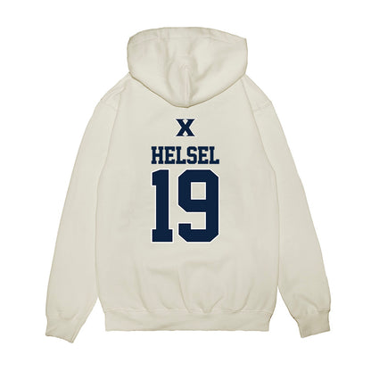 Xavier - NCAA Baseball : Garrett Helsel - USA Premium Hooded Sweatshirt-1