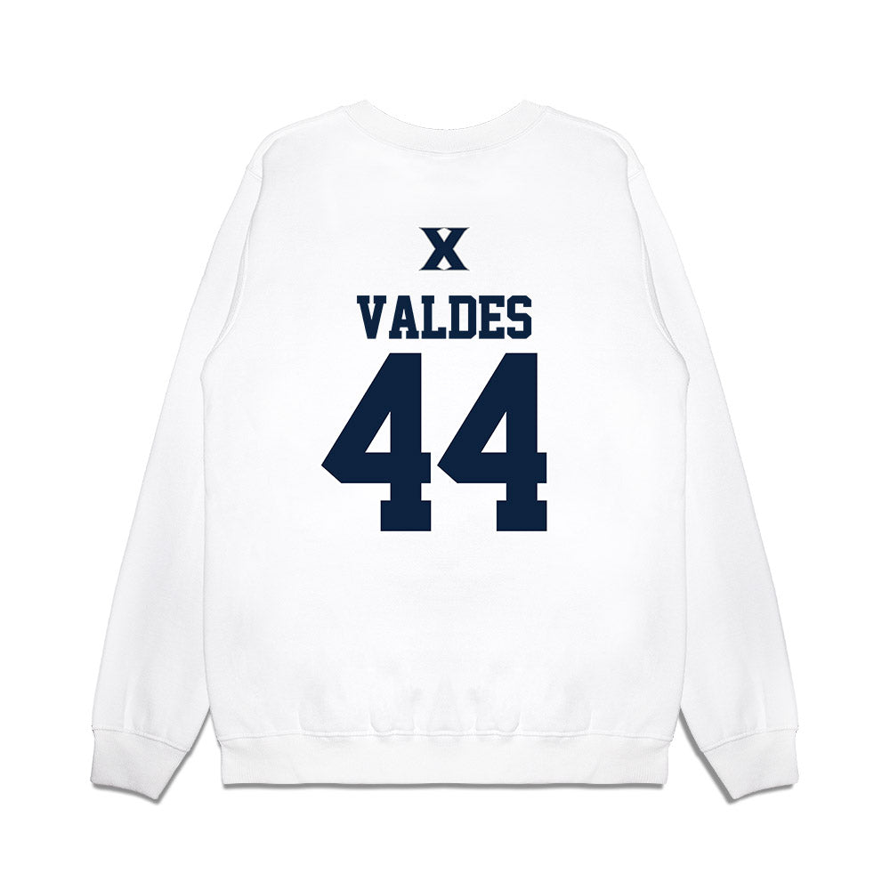 Xavier - NCAA Baseball : Jorge Valdes - USA Premium Crewneck Sweatshirt-1