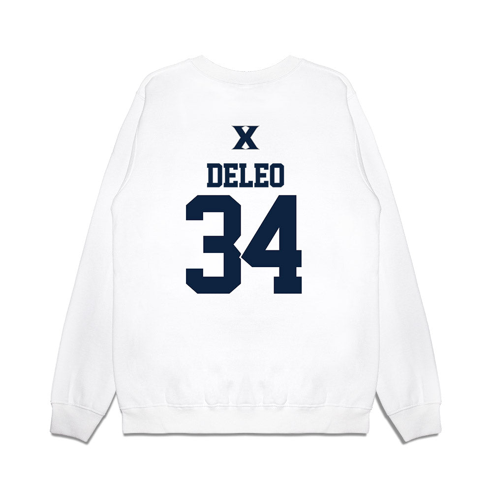 Xavier - NCAA Baseball : Asher DeLeo - USA Premium Crewneck Sweatshirt-1