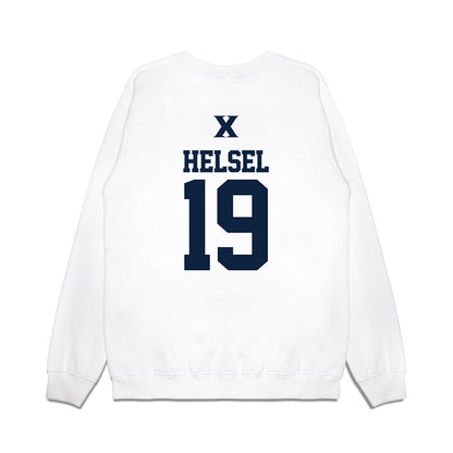 Xavier - NCAA Baseball : Garrett Helsel - USA Premium Crewneck Sweatshirt-1