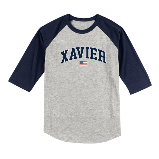 Xavier - NCAA Baseball : Titus Lotz - USA Raglan Shirt-0