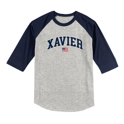 Xavier - NCAA Baseball : JD Crisp - USA Raglan Shirt-0