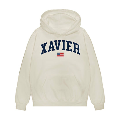 Xavier - NCAA Baseball : Asher DeLeo - USA Premium Hooded Sweatshirt-0