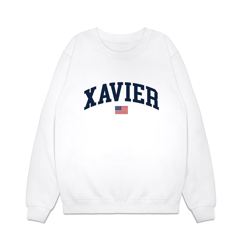 Xavier - NCAA Baseball : Tanner Thomas - USA Premium Crewneck Sweatshirt-0