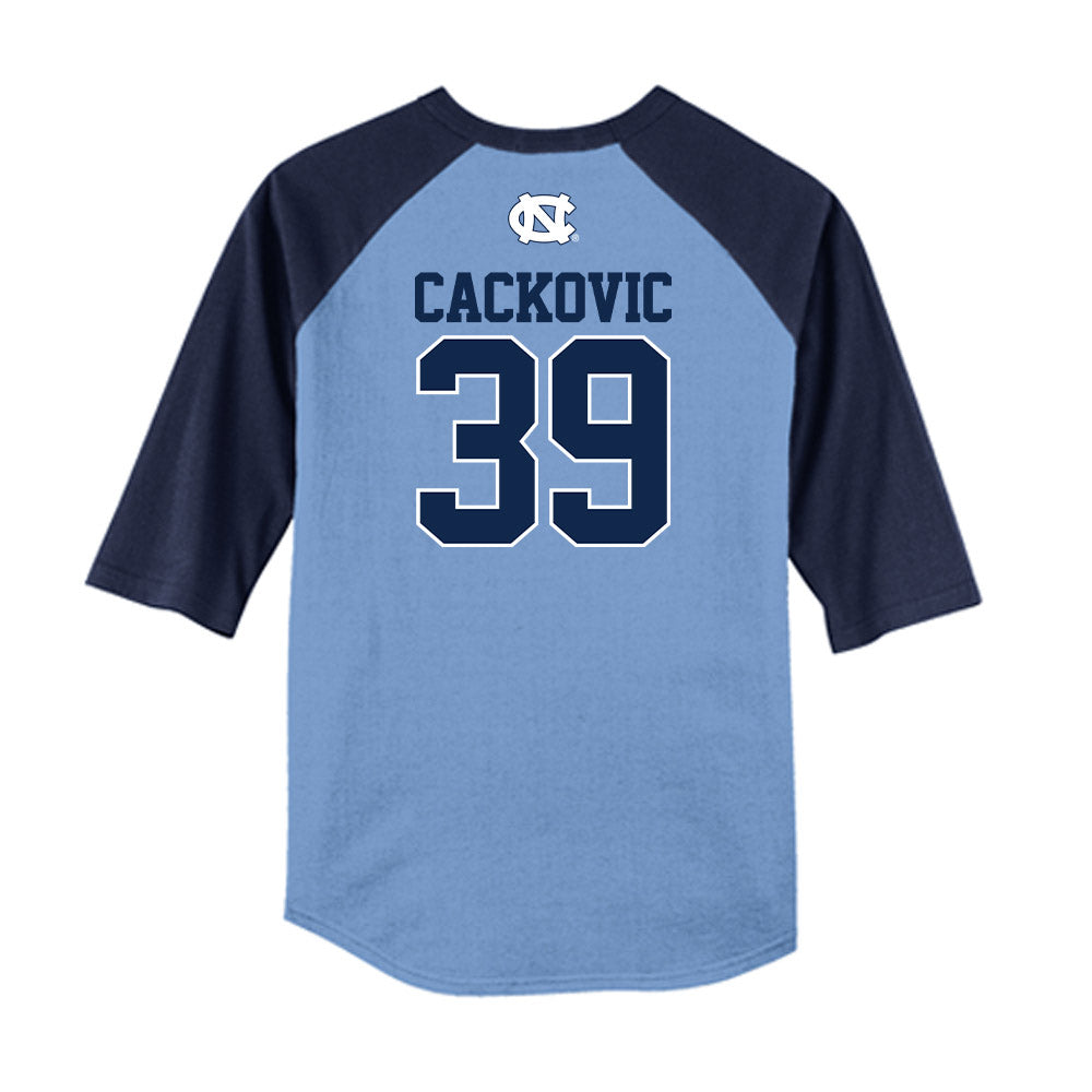 UNC - NCAA Baseball : Jake Cackovic - USA Raglan Shirt-1