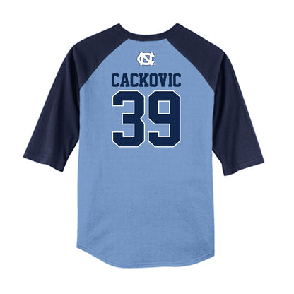 UNC - NCAA Baseball : Jake Cackovic - USA Raglan Shirt-1