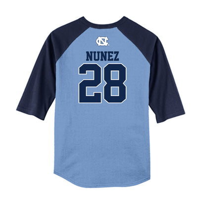 UNC - NCAA Baseball : Jadyn Nunez - USA Raglan Shirt-1