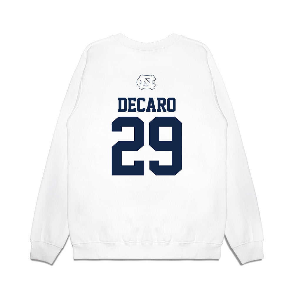 UNC - NCAA Baseball : Jason DeCaro - USA Premium Crewneck Sweatshirt-1