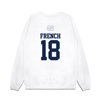 UNC - NCAA Baseball : Carter French - USA Premium Crewneck Sweatshirt-1