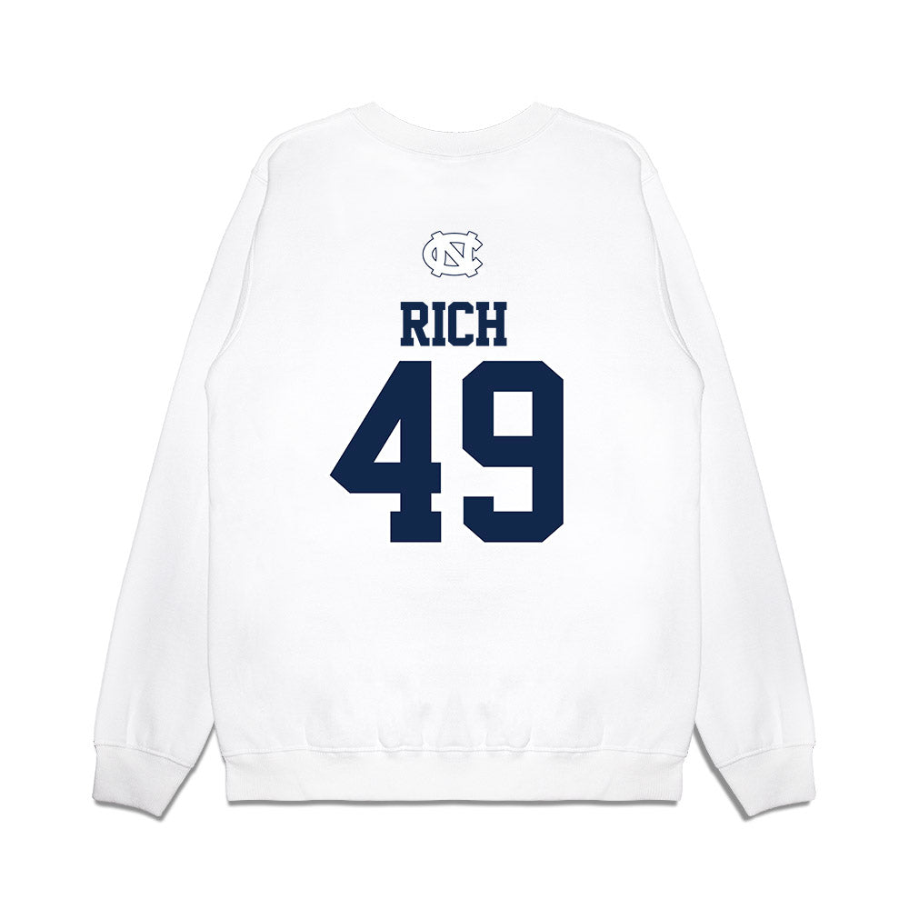 UNC - NCAA Baseball : Amos Rich - USA Premium Crewneck Sweatshirt-1