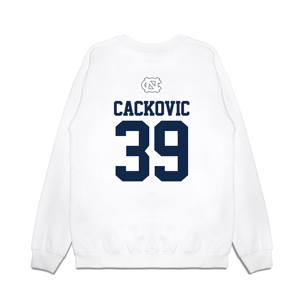 UNC - NCAA Baseball : Jake Cackovic - USA Premium Crewneck Sweatshirt-1