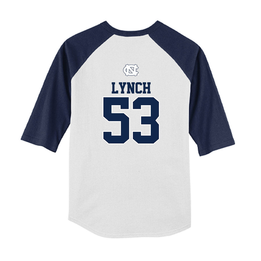 UNC - NCAA Baseball : Ryan Lynch - USA Youth Raglan T-Shirt-1