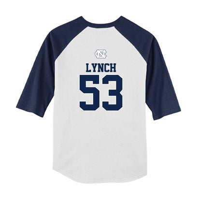UNC - NCAA Baseball : Ryan Lynch - USA Youth Raglan T-Shirt-1