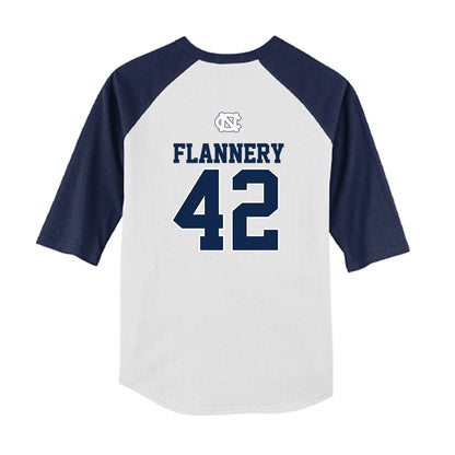 UNC - NCAA Baseball : Boston Flannery - USA Youth Raglan T-Shirt-1