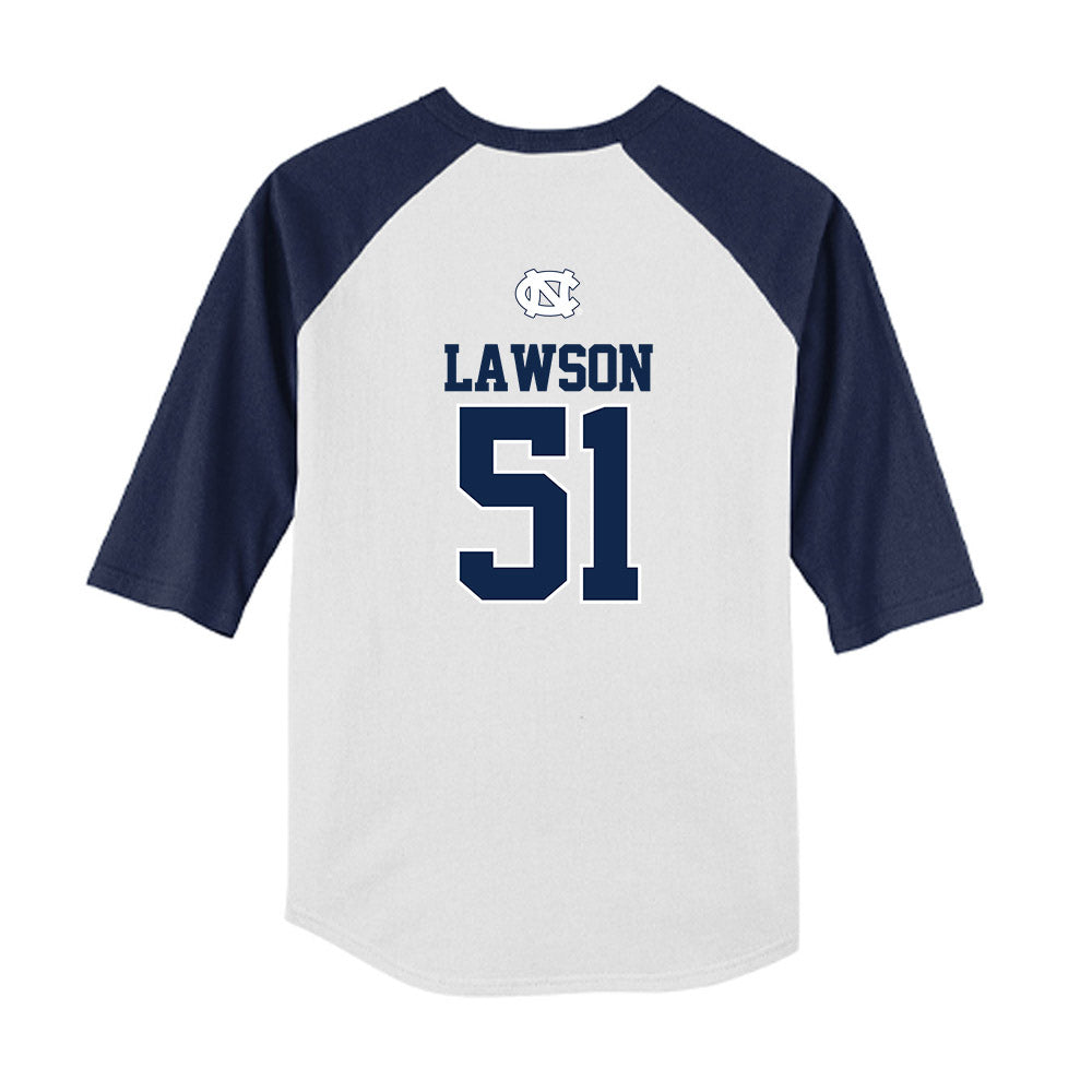 UNC - NCAA Baseball : Timmy Lawson - USA Youth Raglan T-Shirt-1