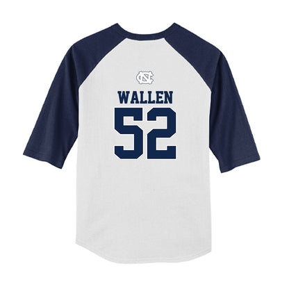 UNC - NCAA Baseball : Andrew Wallen - USA Youth Raglan T-Shirt-1