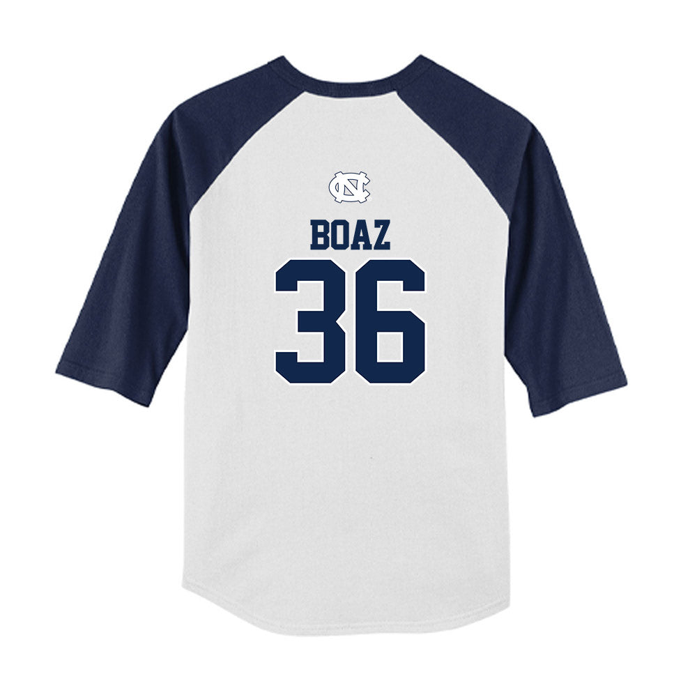 UNC - NCAA Baseball : Folger Boaz - USA Youth Raglan T-Shirt-1