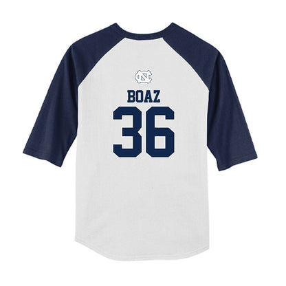 UNC - NCAA Baseball : Folger Boaz - USA Youth Raglan T-Shirt-1