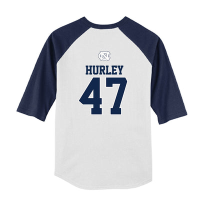UNC - NCAA Baseball : Sean Hurley - USA Youth Raglan T-Shirt-1