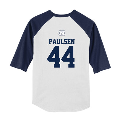UNC - NCAA Baseball : Erik Paulsen - USA Youth Raglan T-Shirt-1