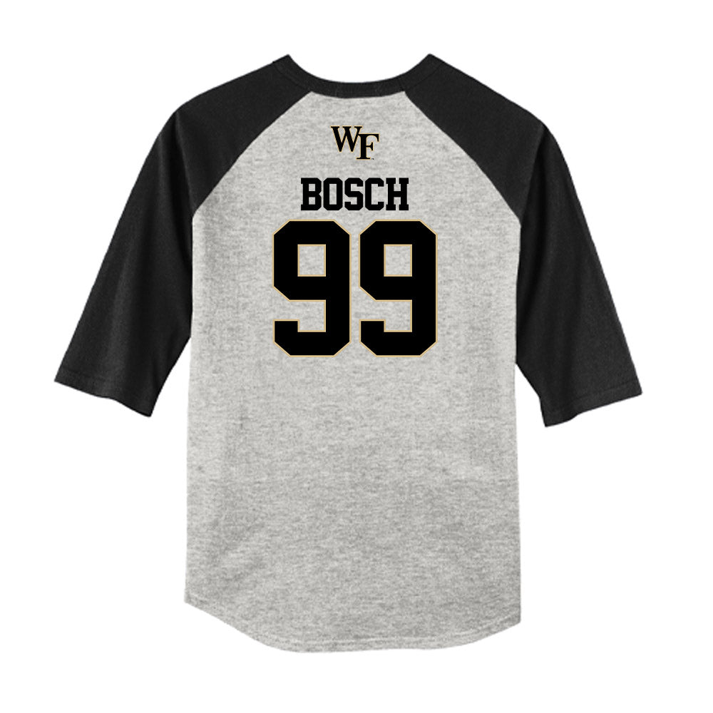 Wake Forest - NCAA Baseball : Ryan Bosch - USA Raglan Shirt-1