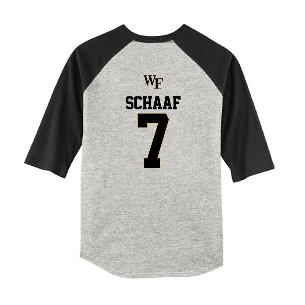 Wake Forest - NCAA Baseball : Blake Schaaf - USA Youth Raglan T-Shirt-1