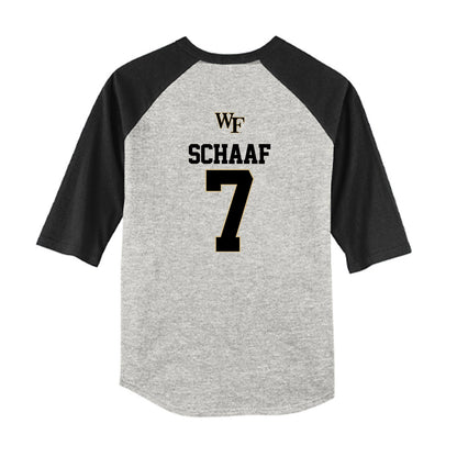 Wake Forest - NCAA Baseball : Blake Schaaf - USA Youth Raglan T-Shirt-1