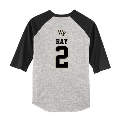 Wake Forest - NCAA Baseball : William Ray - USA Youth Raglan T-Shirt-1