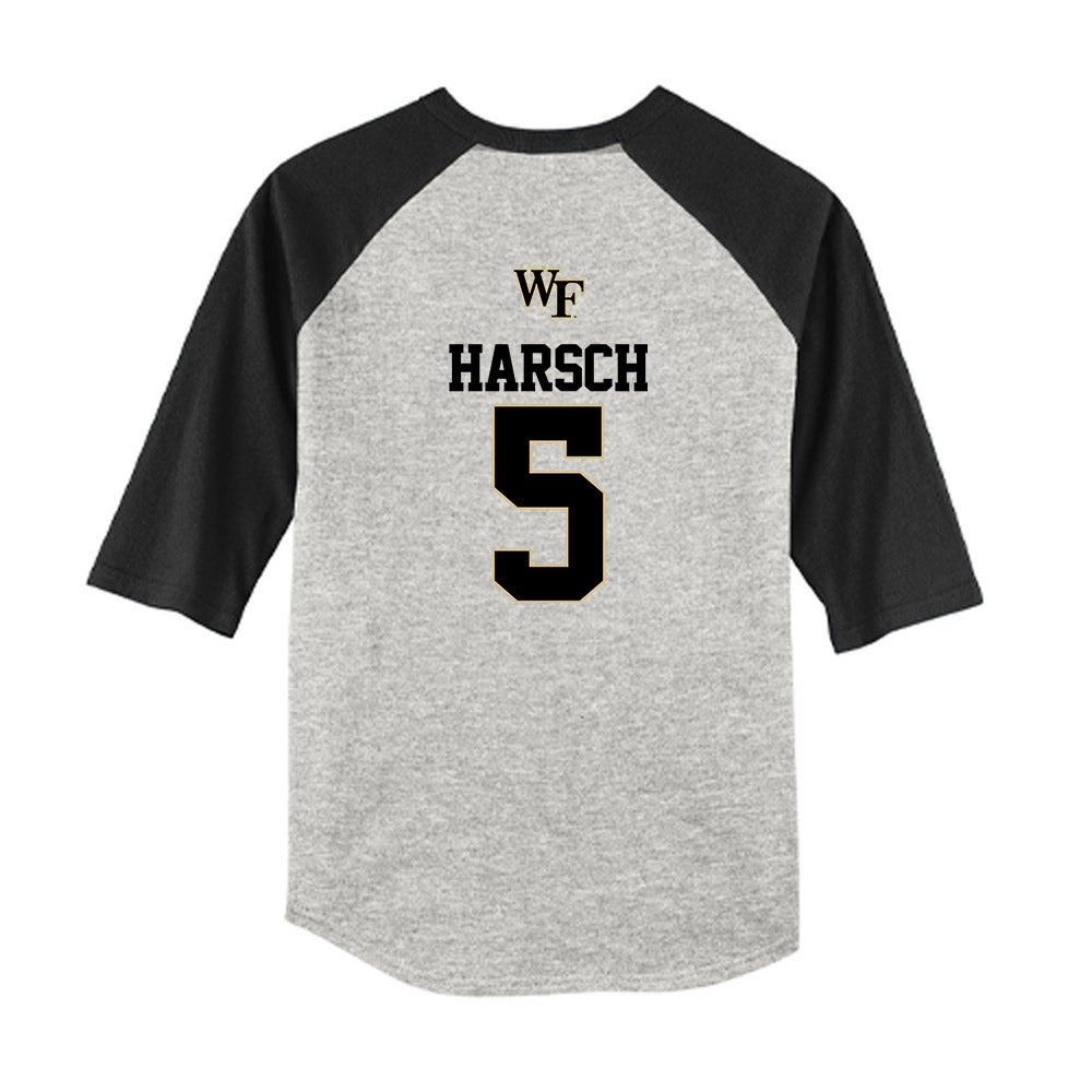 Wake Forest - NCAA Baseball : Marcelo Harsch - USA Youth Raglan T-Shirt-1
