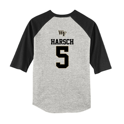 Wake Forest - NCAA Baseball : Marcelo Harsch - USA Youth Raglan T-Shirt-1