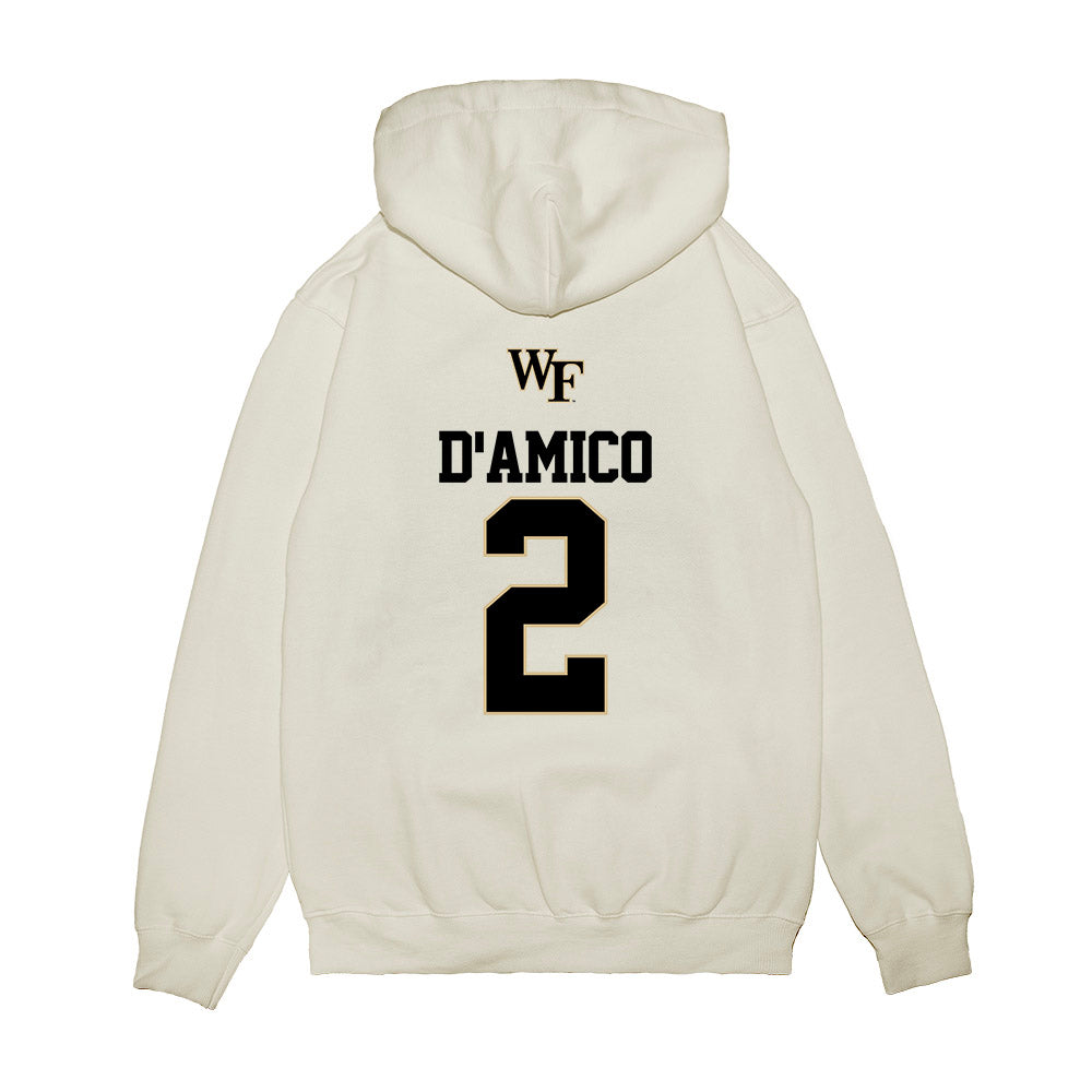 Wake Forest - NCAA Baseball : Logan D'Amico - USA Premium Hooded Sweatshirt-1