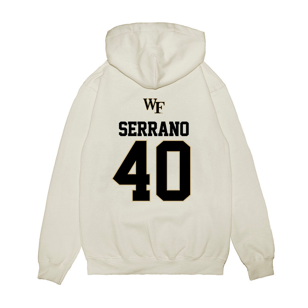 Wake Forest - NCAA Baseball : Jordan Serrano - USA Premium Hooded Sweatshirt-1